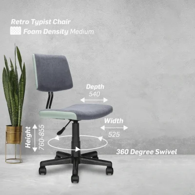 Everfurn Retro Typist Chair with Height Adjustment