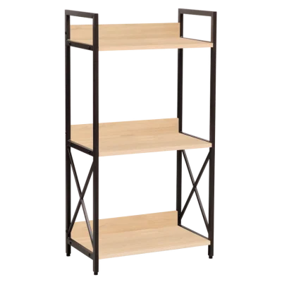 Everfurn Scandanavian Bookcase Medium with Steel Frame