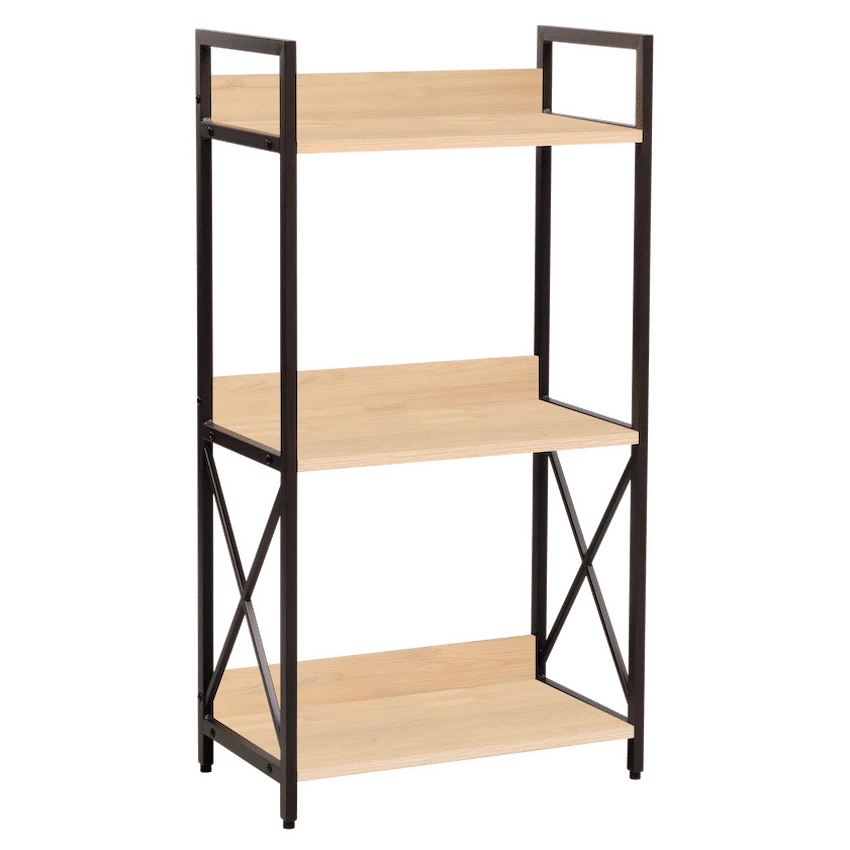 Everfurn Scandanavian Bookcase Medium with Steel Frame