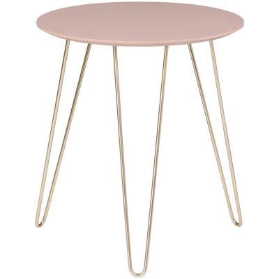 Sydney Round Side Table - Pink, Gold