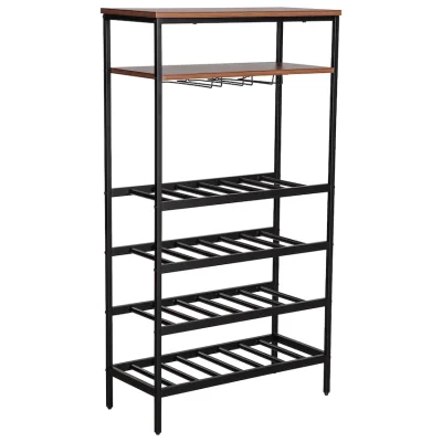 Everfurn Symphony Wine Rack - Steel Frame - Adjustable Feet