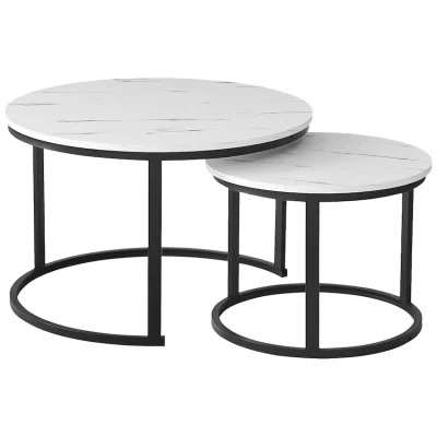 Everfurn Indus Nesting Coffee Table - White (2 Piece)