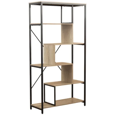 Everfurn Vector Large Bookshelf with Steel Frame