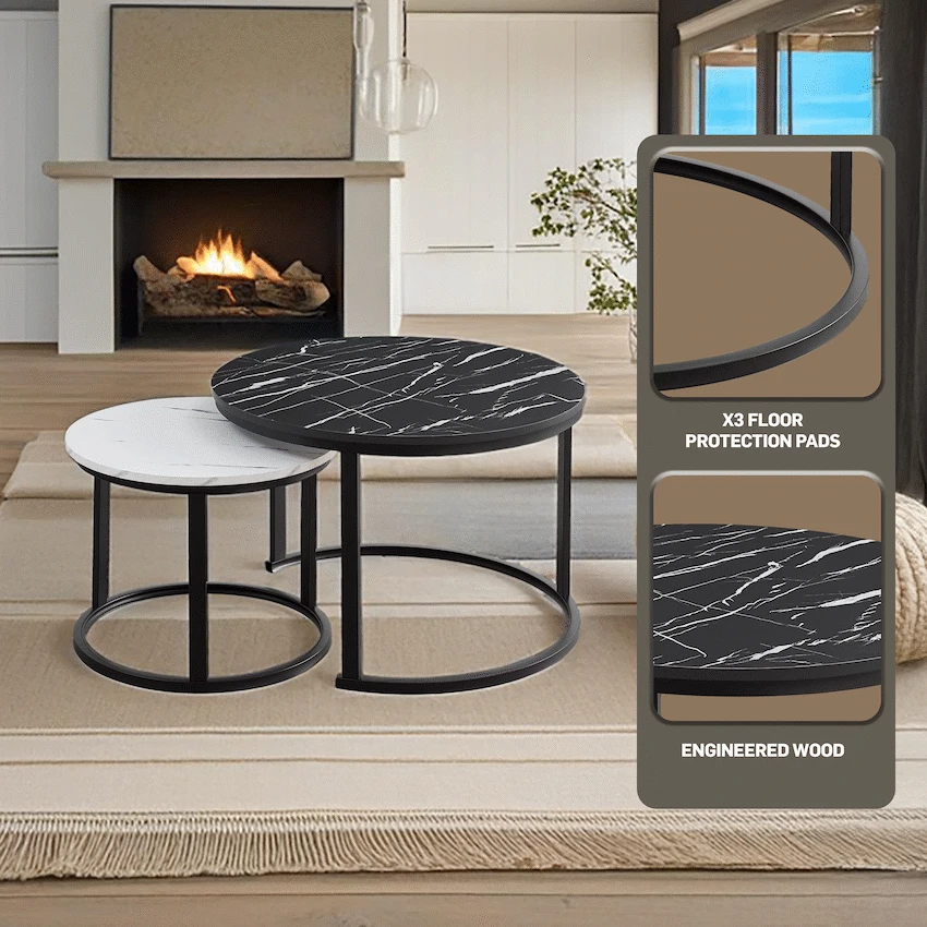 Indus Nesting Coffee Table Ying Yang - Image 3