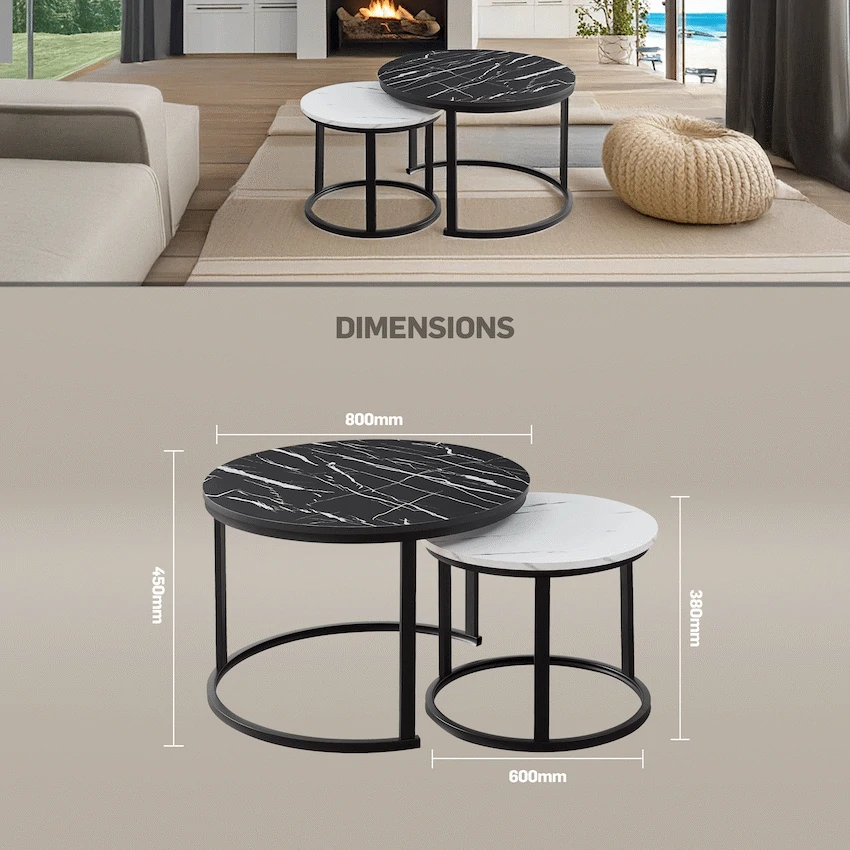 Indus Nesting Coffee Table Ying Yang - Image 4