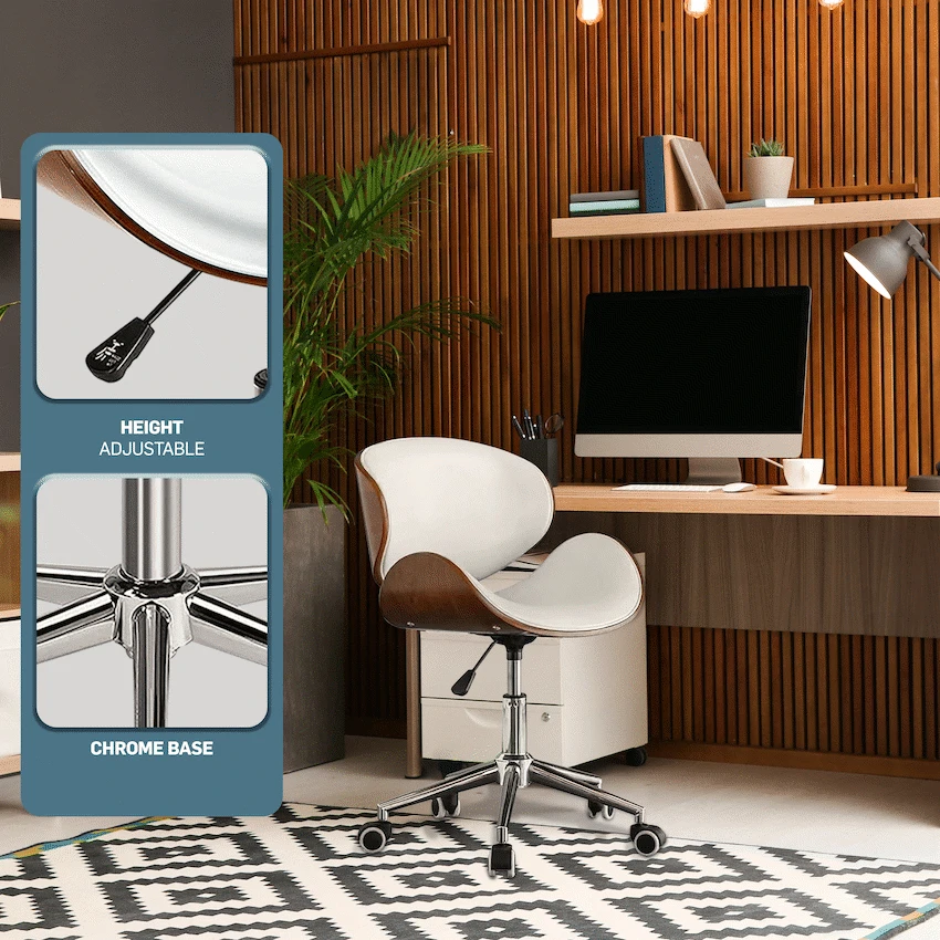 Amos Mid Back Office Chair - White - Image 7