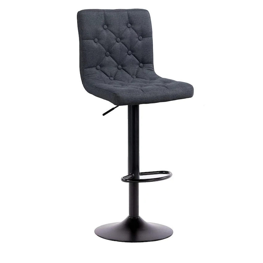 Bayer Large Barstool Grey with black base - Single - Image 2