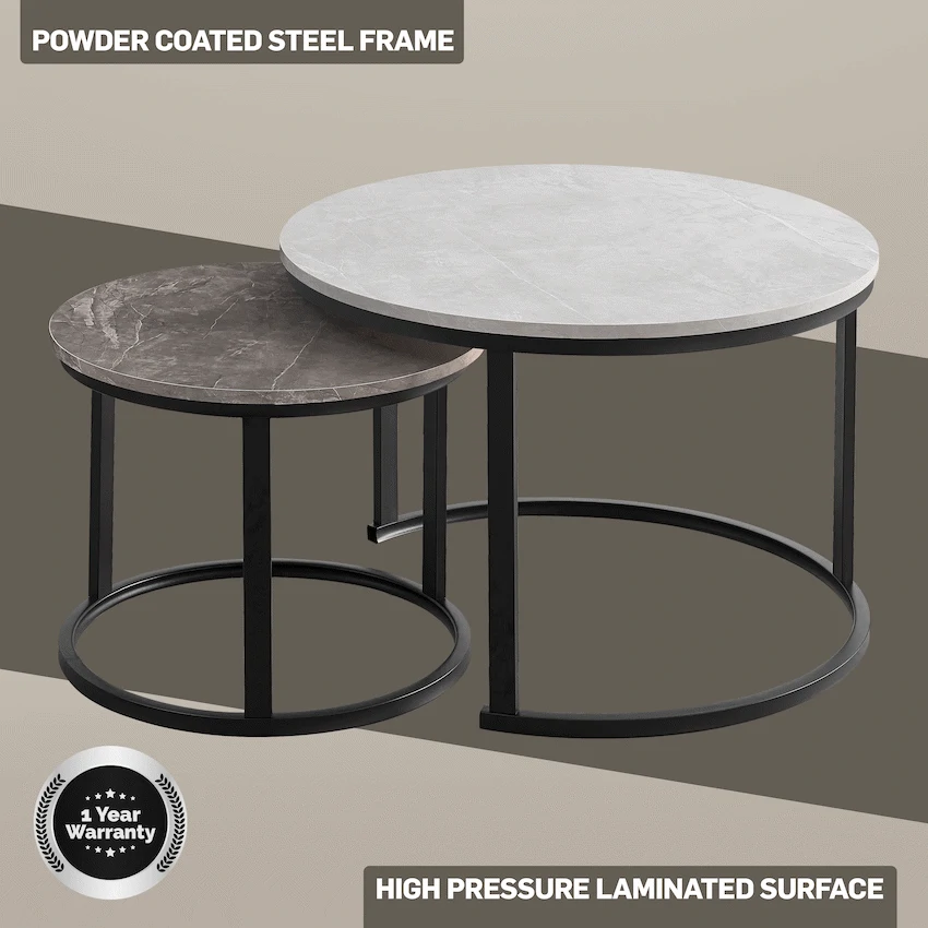 Indus Nesting Coffee Table Greyish - Image 5