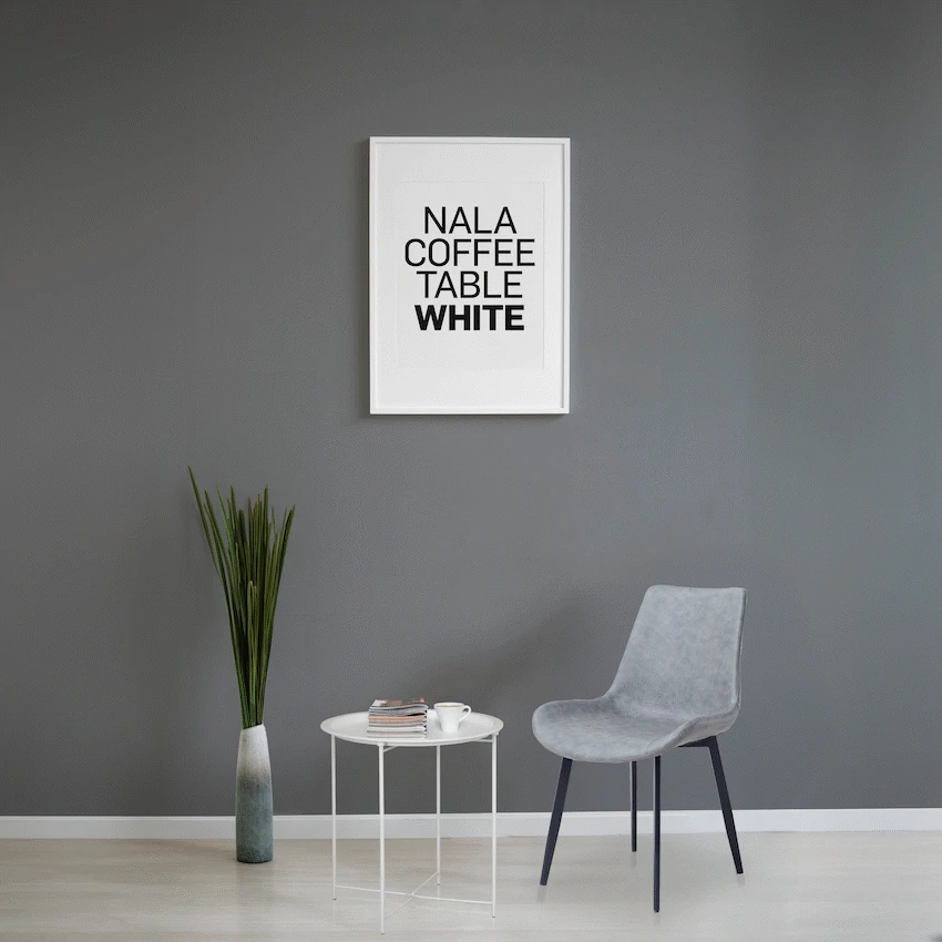 Everfurn Nala Side Table White, Painted MDF, Steel Frame, 2 Pack - Image 4