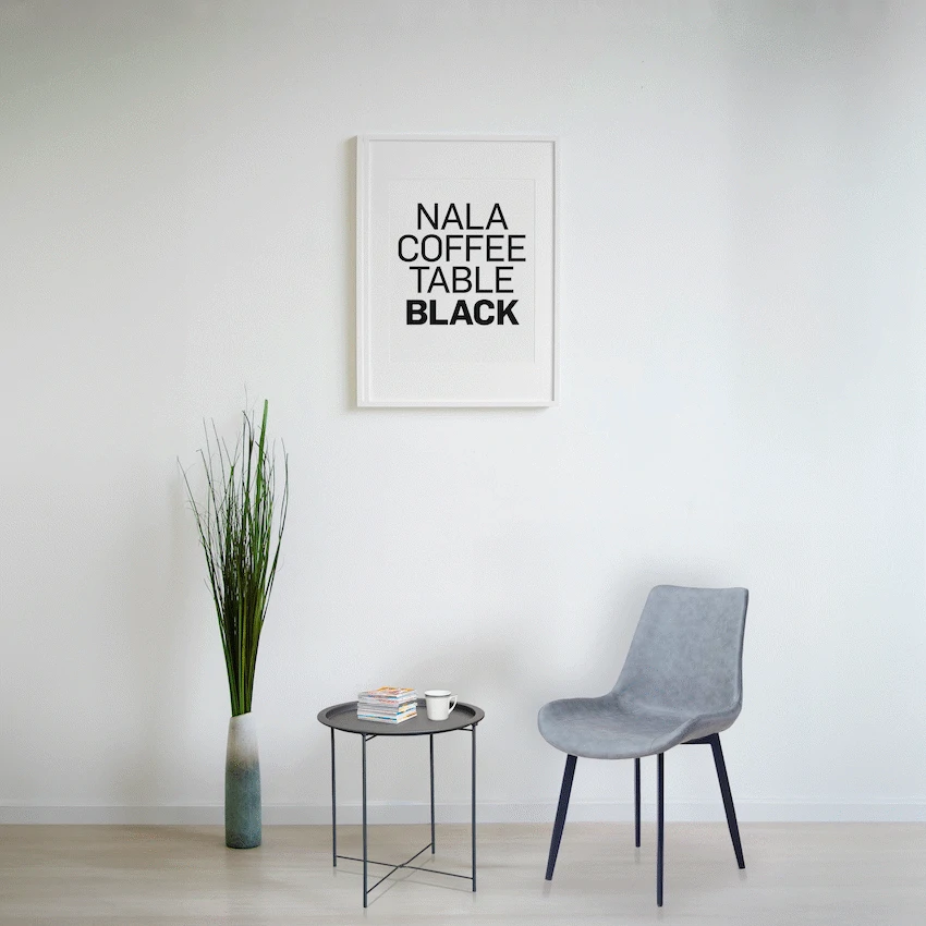 Everfurn Nala Side Table Black, Painted MDF, Steel Frame, 2 Pack - Image 4