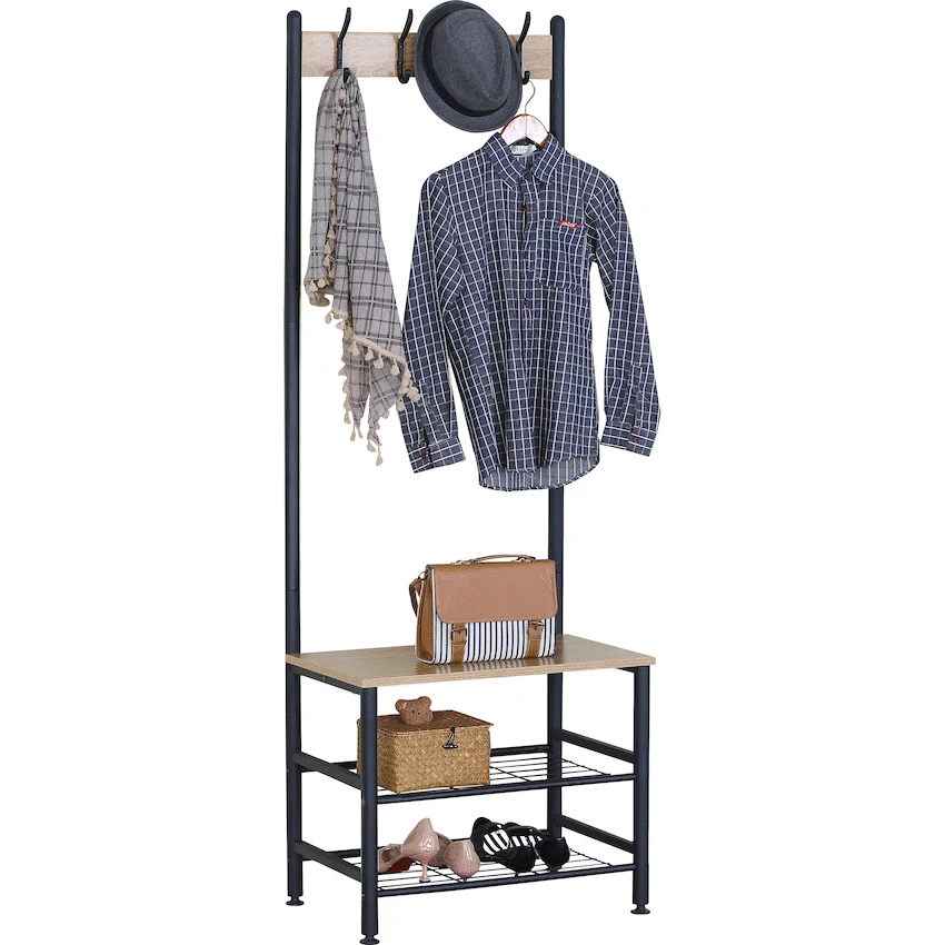 Everfurn Lucca Coat Rack - Oak