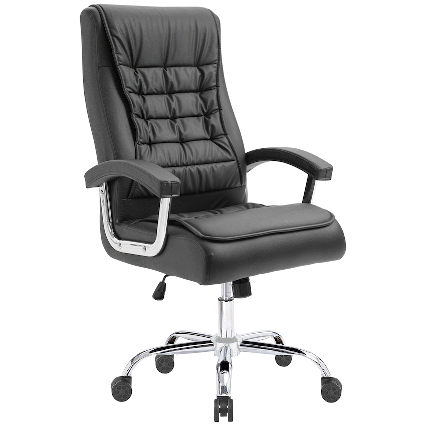 Everfurn Louis High Back Office Chair - Black - Image 3