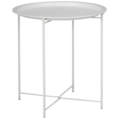 Everfurn Nala Side Table White, Painted MDF, Steel Frame, 2 Pack